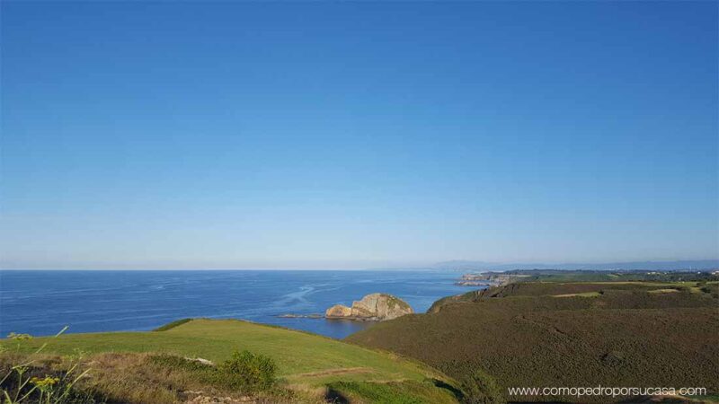 vistas al mar horizonte en cabo peñas asturias