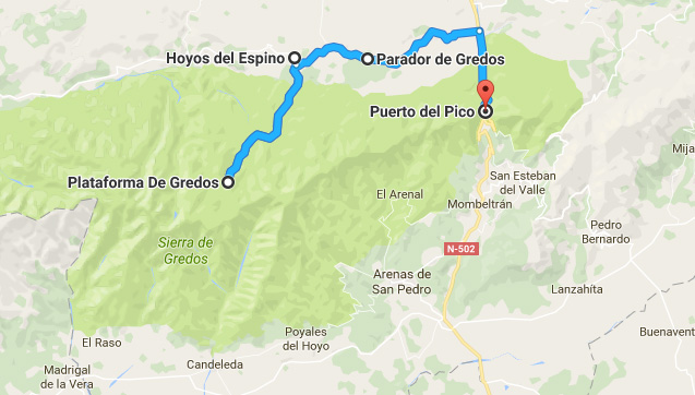 ruta hoyos del espino sierra de gredos y puerto del pico avila