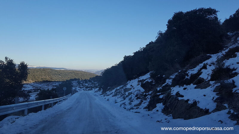 carretera con nieve Burgos
